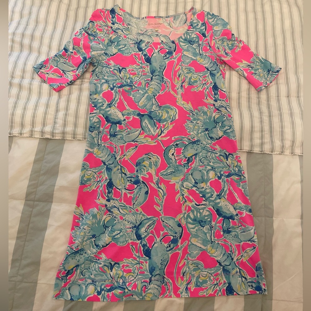 Lilly Pulitzer Lobster in Love 3/4 Sleeve Dress